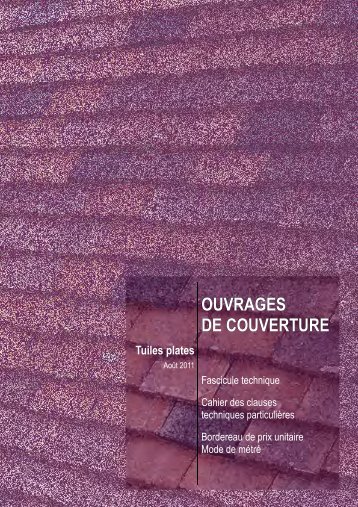 Ouvrages de couverture, tuiles plates - Ministère de la Culture et de ...