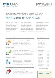 Silent Cubes mit SAP AL/CS - FAST LTA AG