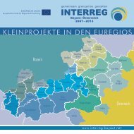 KLEINPROJEKTE IN DEN EUREGIOS - Interreg Österreich-Bayern