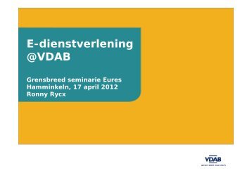 E-dienstverlening @VDAB