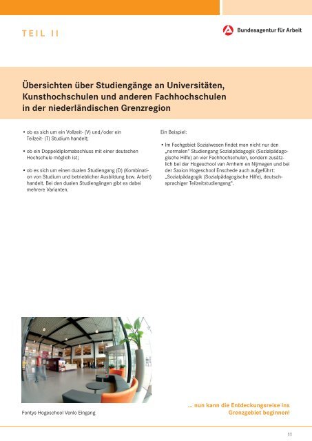 Studieren in der niederländischen Grenzregion - Bundesagentur für ...