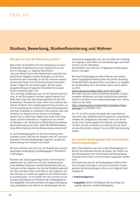 Studieren in der niederländischen Grenzregion - Bundesagentur für ...