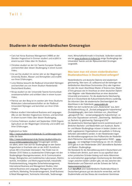 Studieren in der niederländischen Grenzregion - Bundesagentur für ...