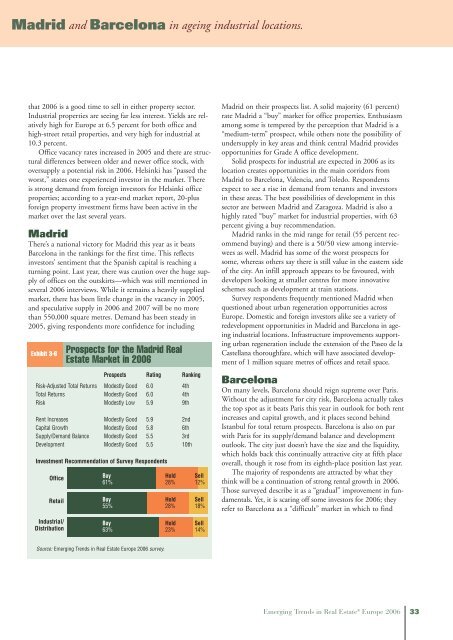 Emerging Trends in Real Estate® Europe 2006 - Urban Land Institute