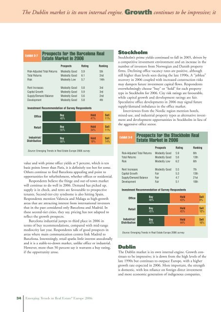 Emerging Trends in Real Estate® Europe 2006 - Urban Land Institute