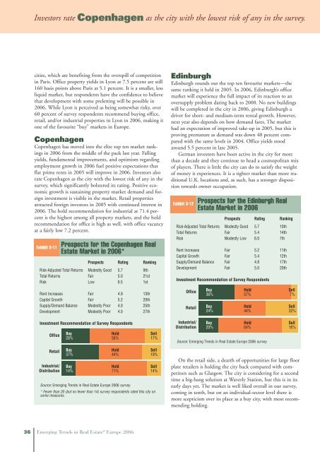 Emerging Trends in Real Estate® Europe 2006 - Urban Land Institute