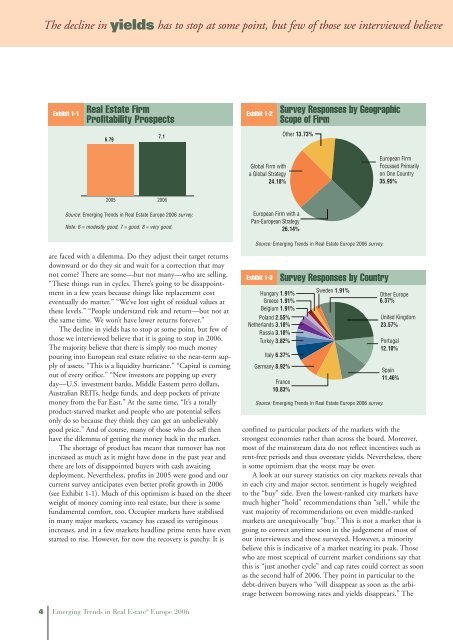 Emerging Trends in Real Estate® Europe 2006 - Urban Land Institute