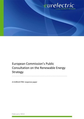 European Commission's Public Consultation on the ... - Assoelettrica