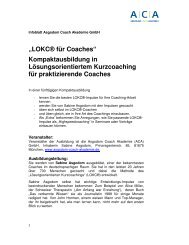 „LOKC® für Coaches“ Kompaktausbildung in ... - Sabine Asgodom