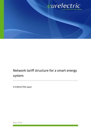 Network tariff structure for a smart energy system - Eurelectric