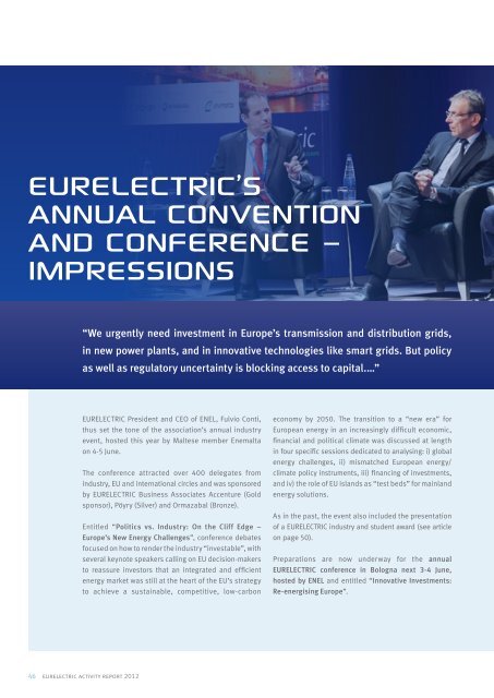 Activity Report 2012 - Eurelectric