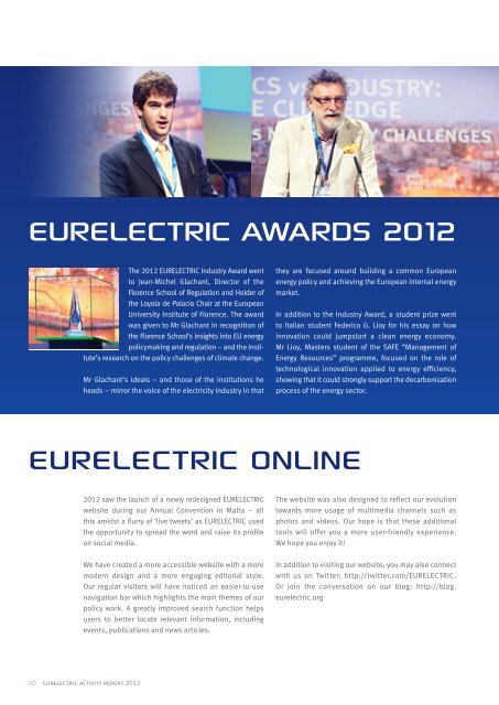 Activity Report 2012 - Eurelectric