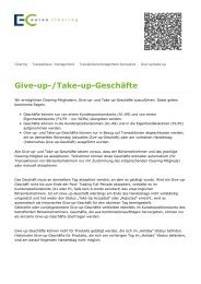 Eurex Clearing - Give-up-/Take-up-Geschäfte