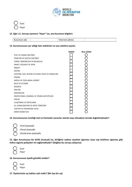 Anket formu - Euricse