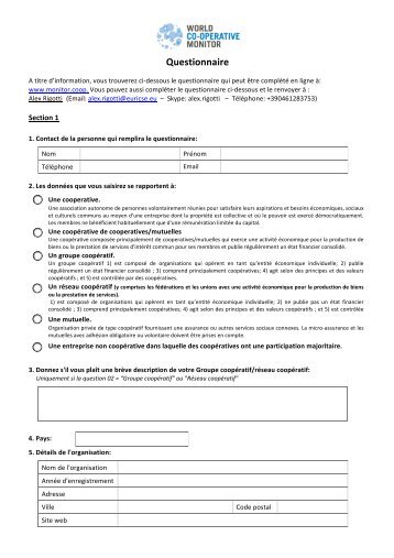 Questionnaire - Euricse