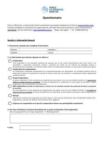 Questionnaire - Euricse