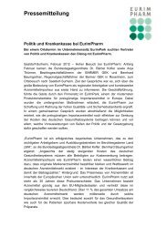 Politik und Krankenkasse bei EurimPharm