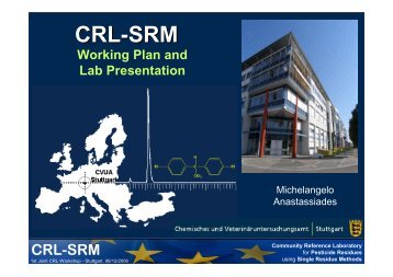 CRL for Single Residue Methods - EURL | Residues of Pesticides