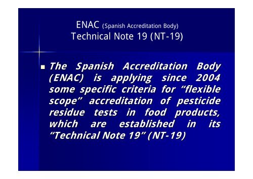 Open/flexible scope accreditation - EURL | Residues of Pesticides