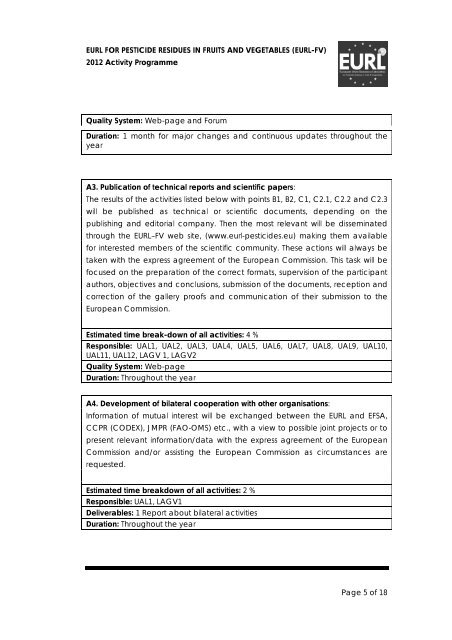 EURL-FV - EURL | Residues of Pesticides