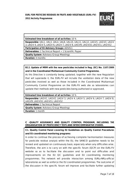 EURL-FV - EURL | Residues of Pesticides