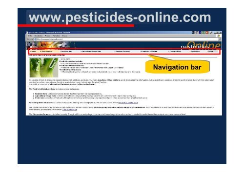 Pesticides-Online and Method Validation Database - EURL ...