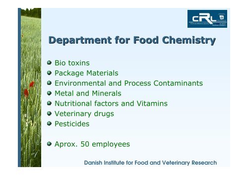 CRL for cereals - EURL | Residues of Pesticides