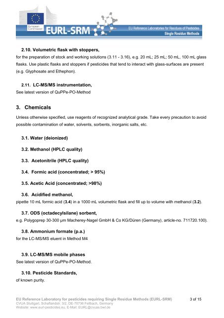 QuPPe-AO - EURL | Residues of Pesticides