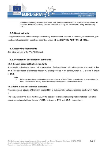 QuPPe-AO - EURL | Residues of Pesticides