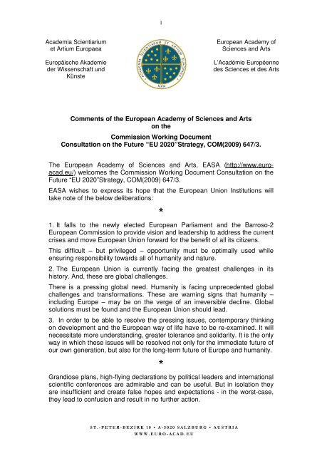 PDF download: Comments on the Commission Working Document ...