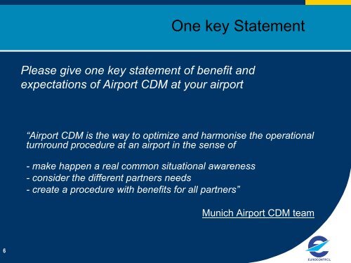 Airport CDM Implementation Manual as a guide & checklist