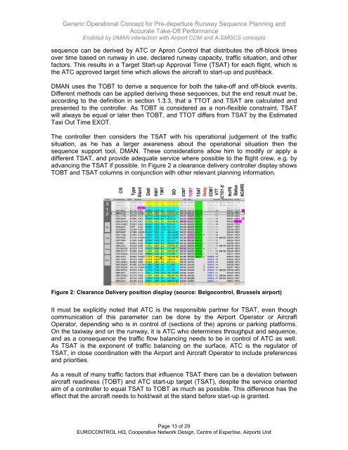 Generic Operational Concept for DMAN Interaction v07A - Airport ...