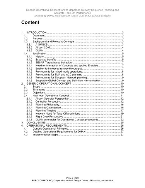 Generic Operational Concept for DMAN Interaction v07A - Airport ...