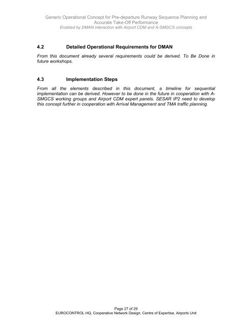 Generic Operational Concept for DMAN Interaction v07A - Airport ...