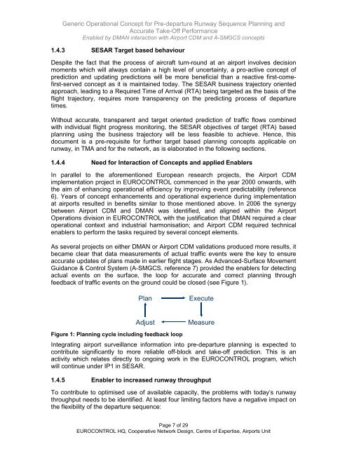 Generic Operational Concept for DMAN Interaction v07A - Airport ...