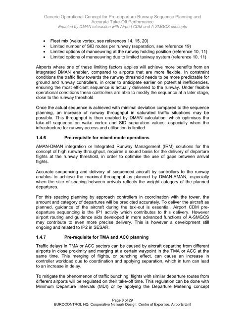 Generic Operational Concept for DMAN Interaction v07A - Airport ...