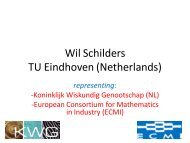 Wil Schilders - The European Mathematical Society