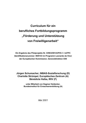 Förderung und Unterstützung von Freiwilligenarbeit