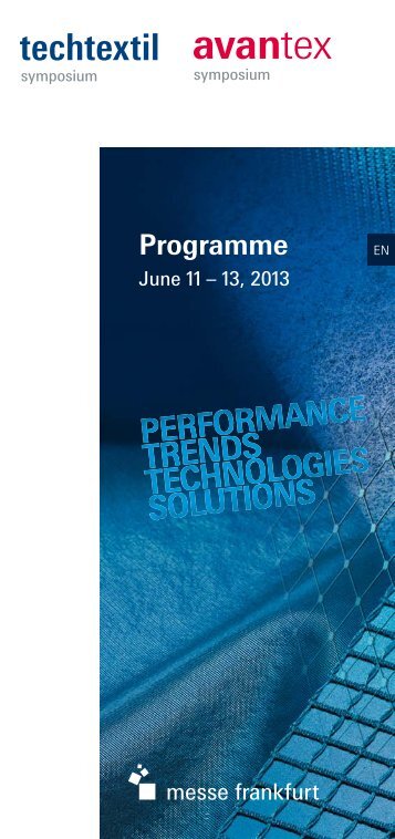 Programme - Techtextil - Messe Frankfurt