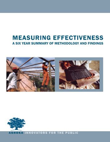 Ashoka Measuring Effectiveness Review 3-22-04.indd