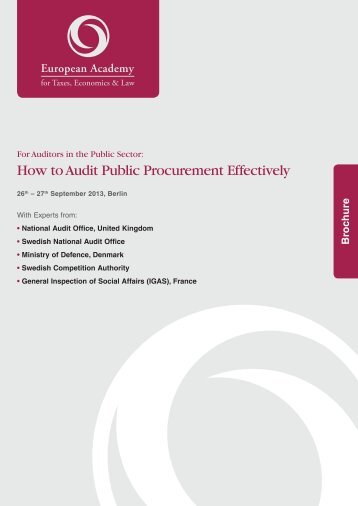 How to Audit Public Procurement Effectively