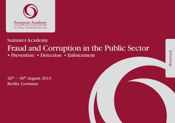 Fraud and Corruption in the Public Sector