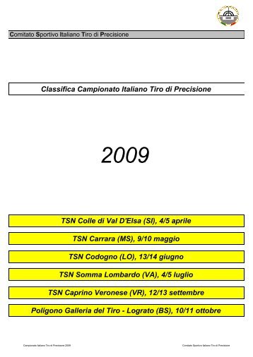 CSITP Classifica Generale Gruppi 2009 - Euroarms