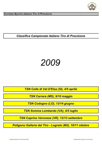 CSITP Classifica Generale Gruppi 2009 - Euroarms Italia