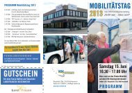 Busfahrplan zum Mobilitätstag der VGK