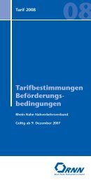 Tarifbestimmungen Beförderung s - RNN – Rhein Nahe ...