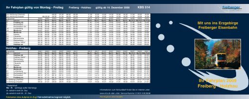 Ihr Fahrplan 2009 Freiberg - Holzhau