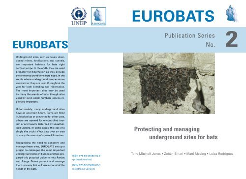 Protecting and managing underground sites for bats, 3rd ... - Eurobats