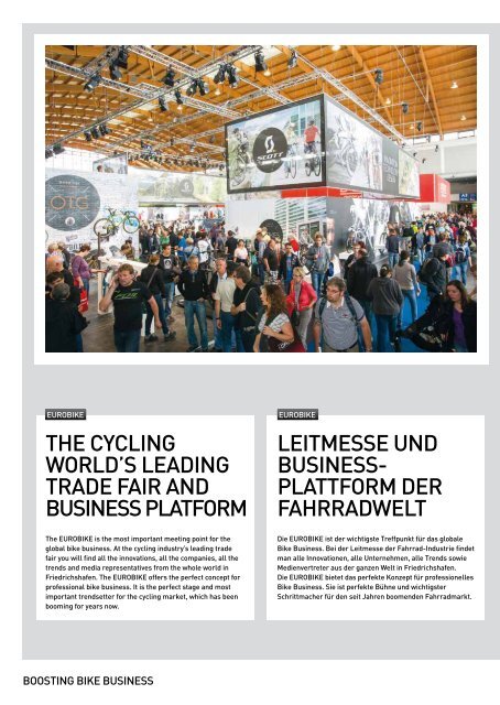 EUROBIKE 2013 | Exhibitors' info | Aussteller-Unterlagen