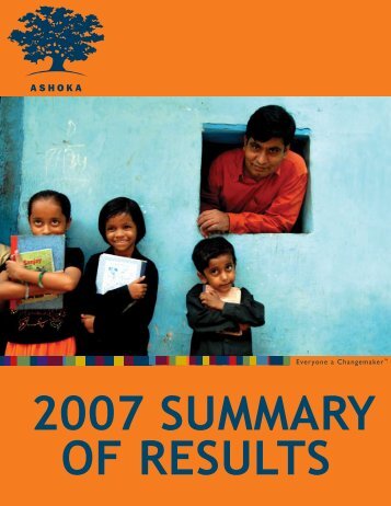 2007 SUMMARY OF RESULTS - Ashoka
